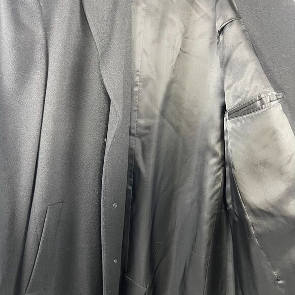 Faconnable Men's Black 100% Cashmere Long Coat Size 52R EU/ 42R US - Picture 10 of 10
